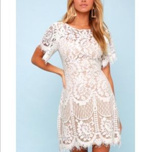 Brand new Lulu’s white lace dress NWT